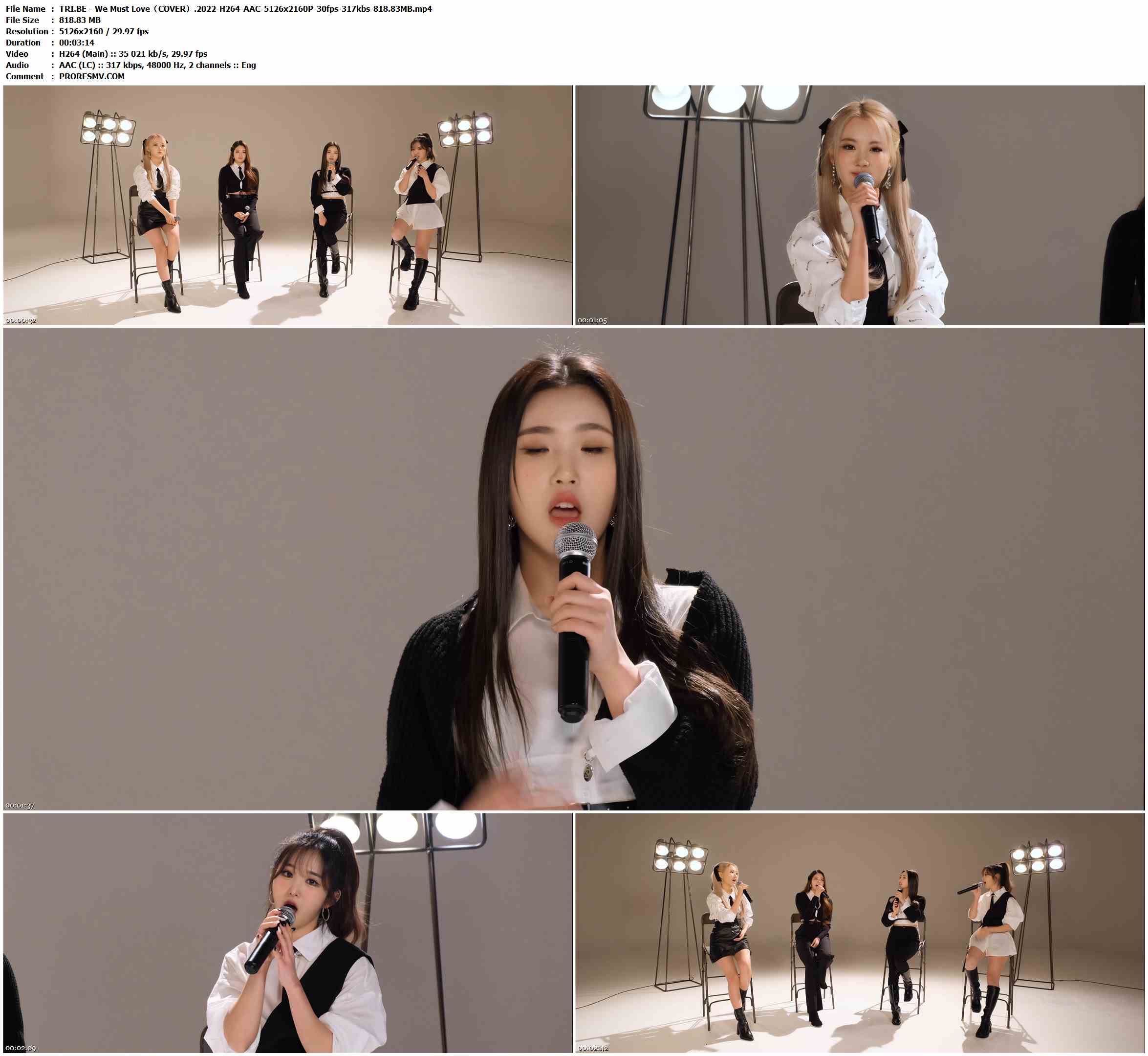 TRI.BE - We Must Love（COVER）.2022-H264-AAC-5126x2160P-30fps-317kbs-818.83MB官方MV_高清MV
